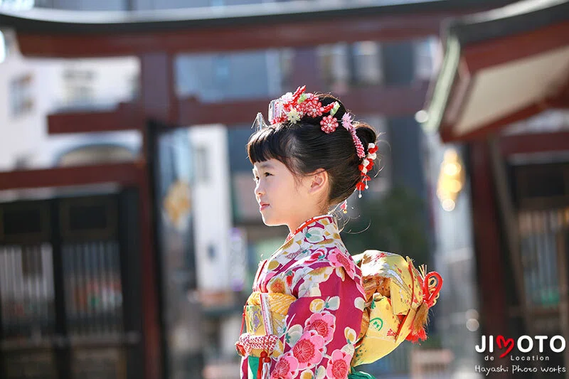 大阪の神社で七五三出張撮影
