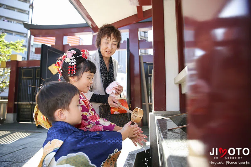 大阪の神社で七五三出張撮影