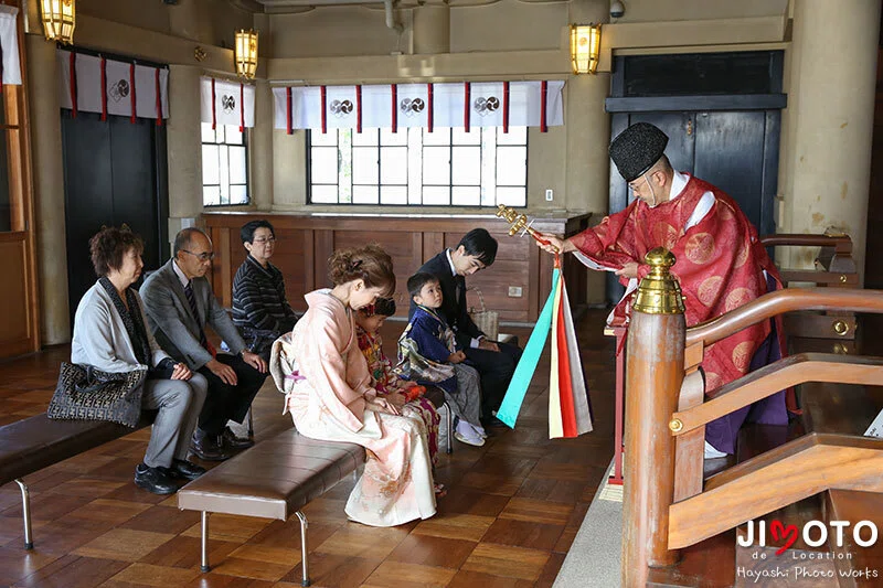 大阪の神社で七五三出張撮影