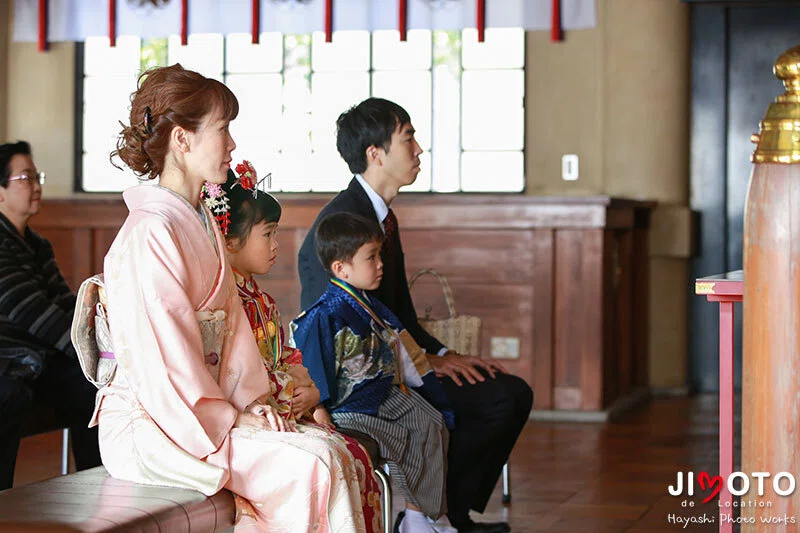 大阪の神社で七五三出張撮影