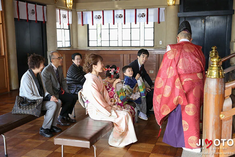 大阪の神社で七五三出張撮影