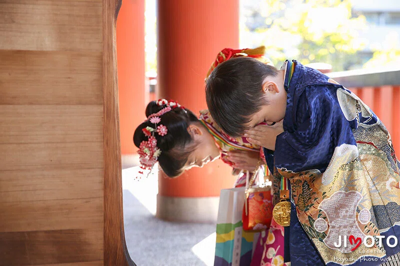 大阪の神社で七五三出張撮影