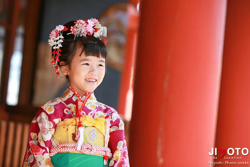 大阪の神社で七五三出張撮影