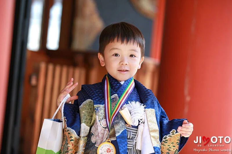 大阪の神社で七五三出張撮影