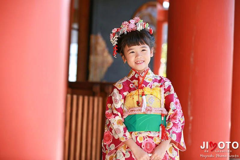 大阪の神社で七五三出張撮影