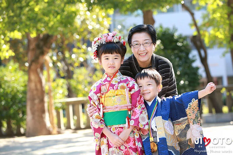 大阪の神社で七五三出張撮影