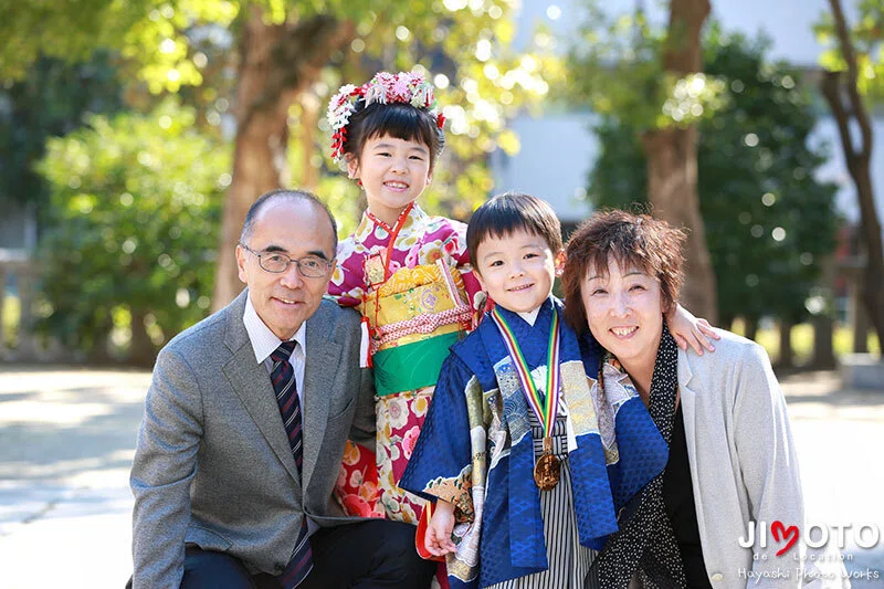 大阪の神社で七五三出張撮影