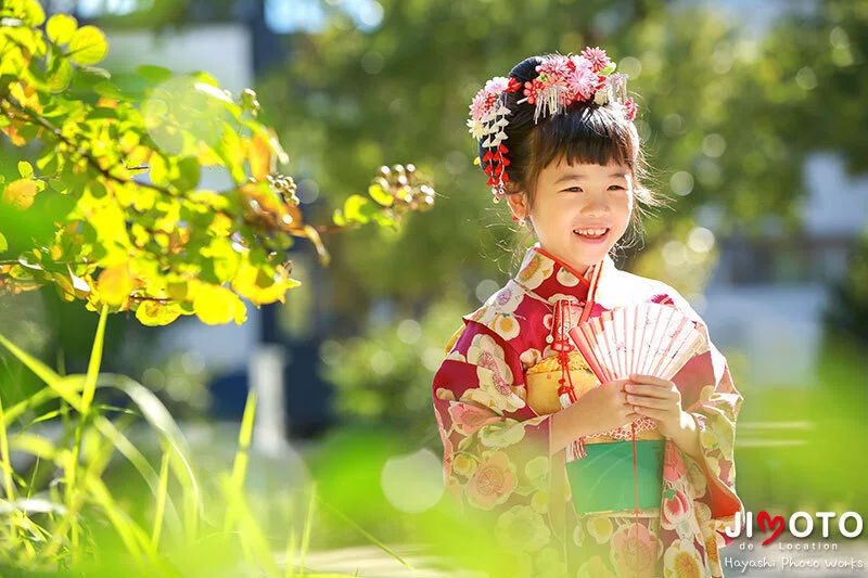 大阪の神社で七五三出張撮影