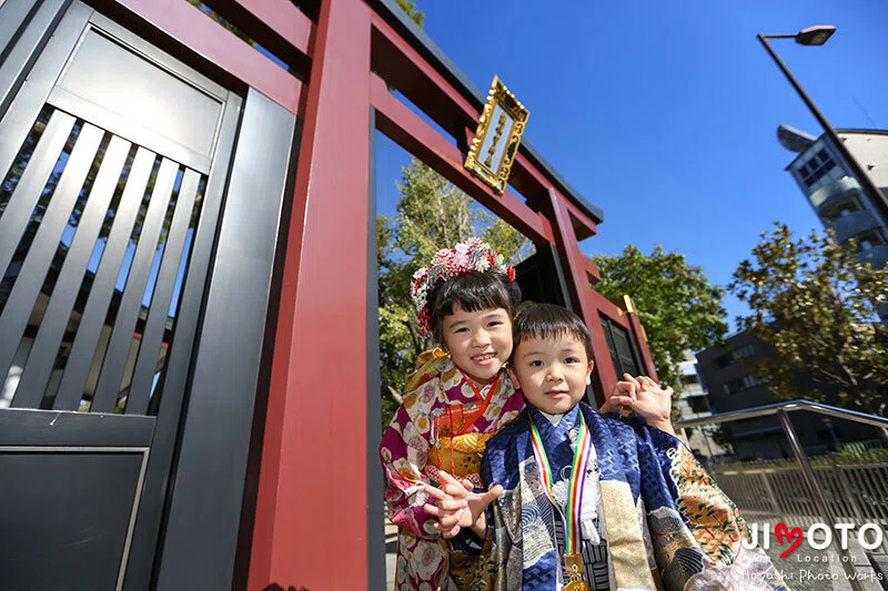 大阪の神社で七五三出張撮影