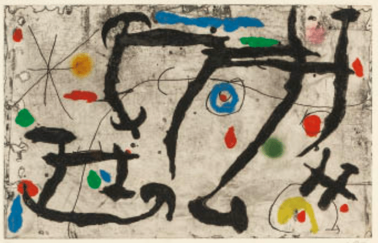 ジョアン・ミロ】 銅版画 「岸壁の軌跡 III」 査定 鑑定 買取
