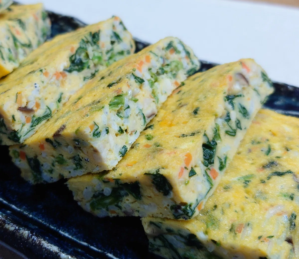 おうちごはん/しらすと法蓮草の千草焼き風de晩ご飯|Yukiまむ