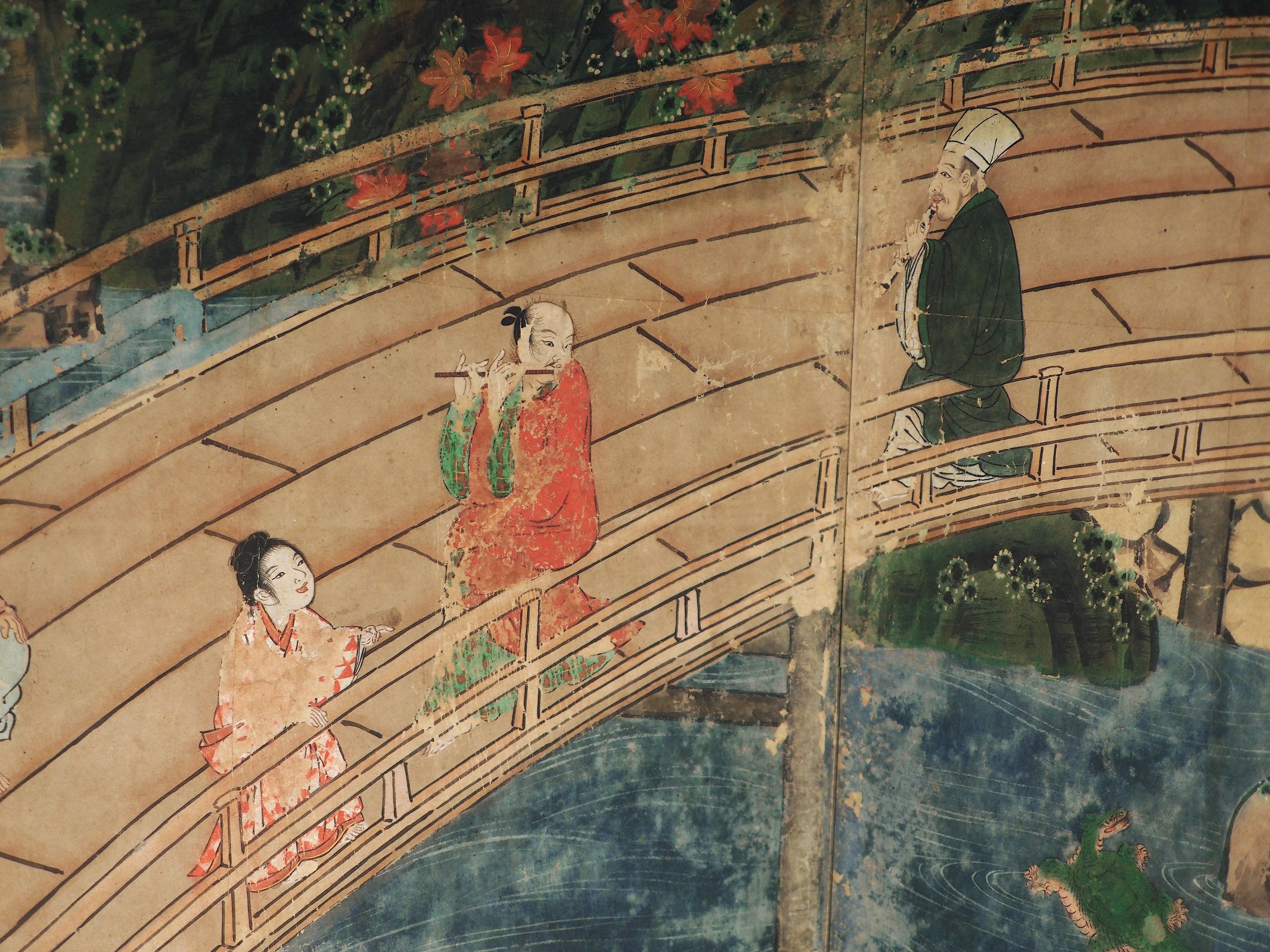 安土桃山時代のパーティーピーポーを描いた国宝《観楓図屏風》……の複製