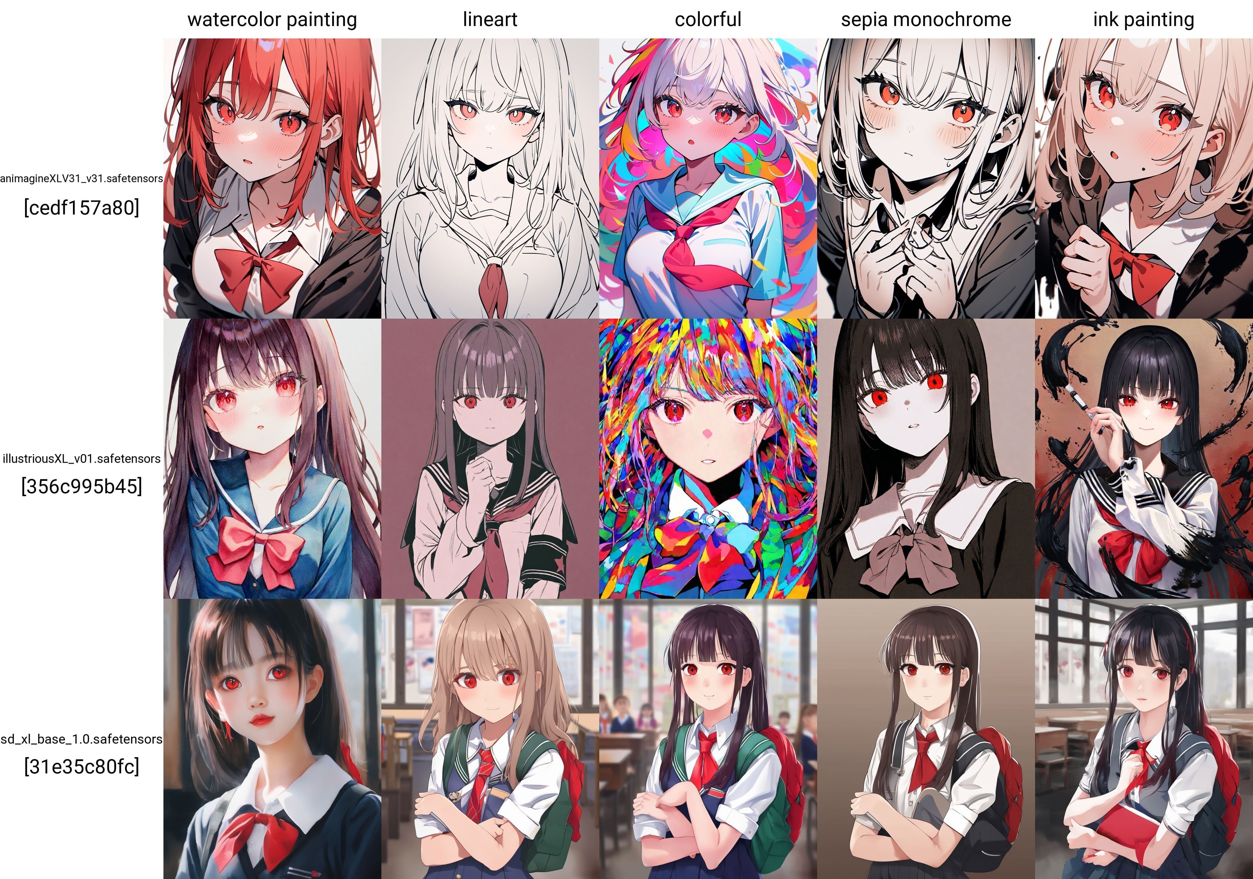 SDXL系モデルのスタイルの実験｜みし