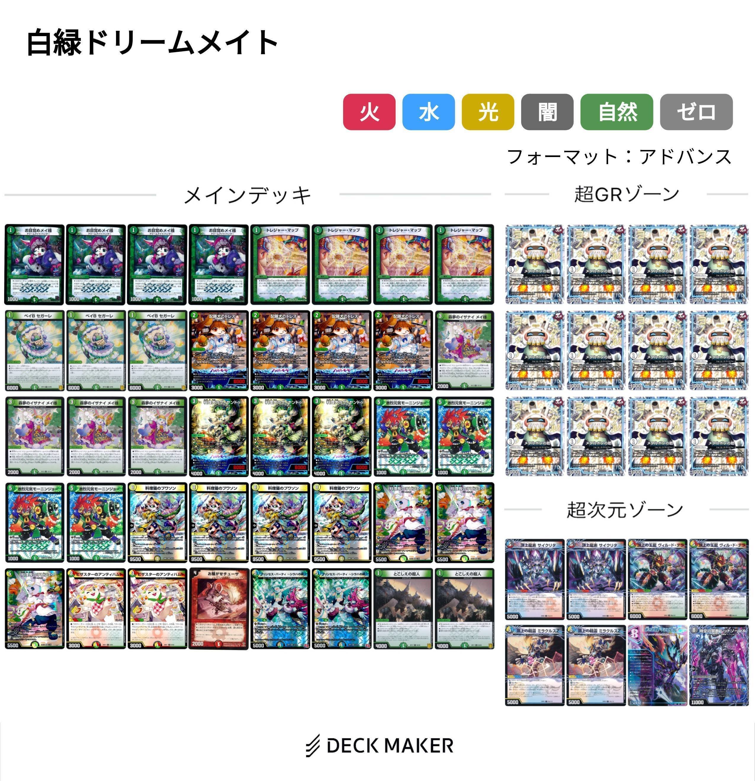 デュエルマスターズ 白緑ドリームメイト ガチ構築！