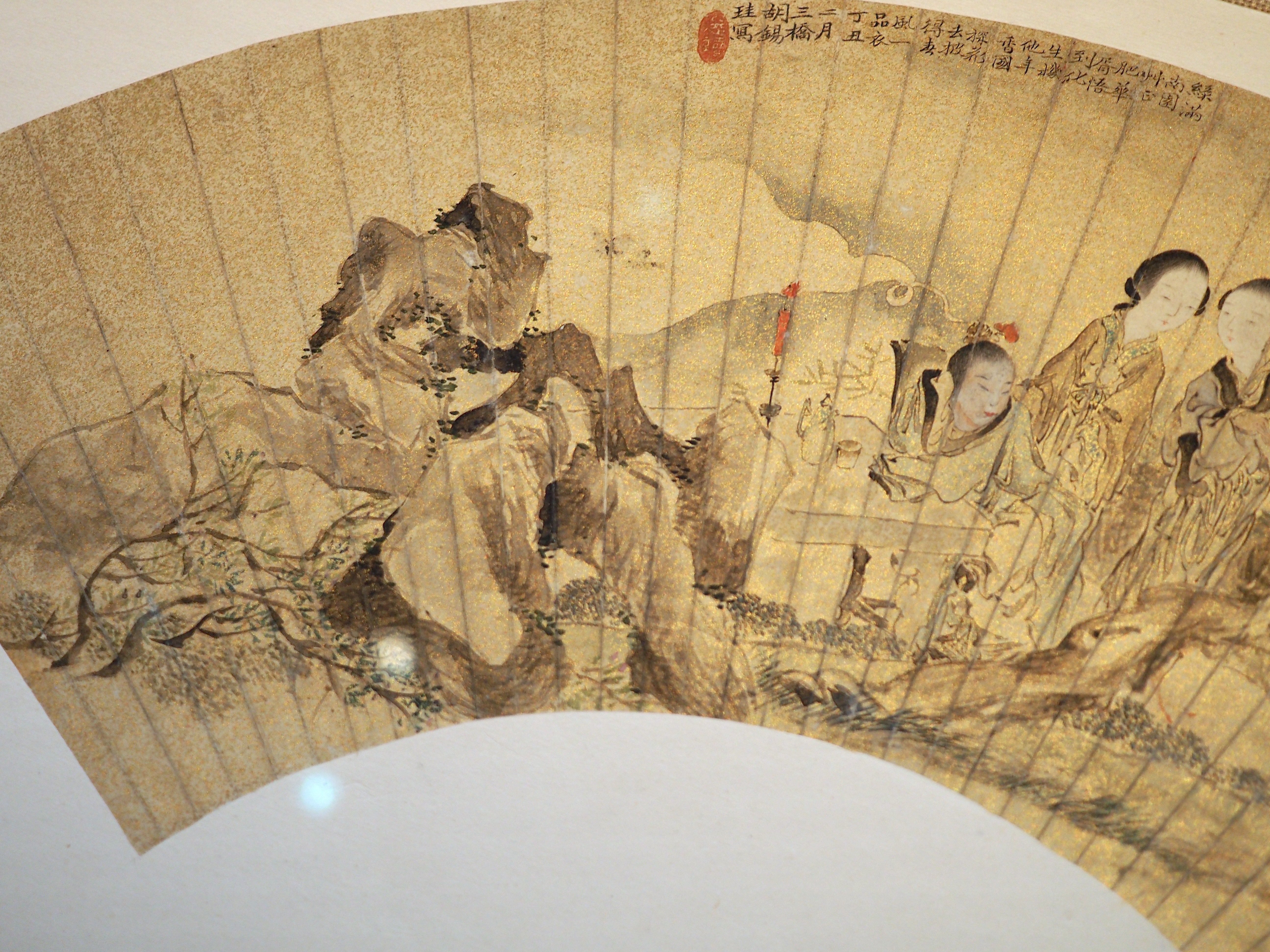 旧蔵 【明代著名画家 唐寅 字：伯虎】人物画 中堂画 手繪画 絹本