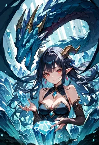 ふっとらちゃんのクリスタルドラゴン娘LoRAの開発記録｜五島