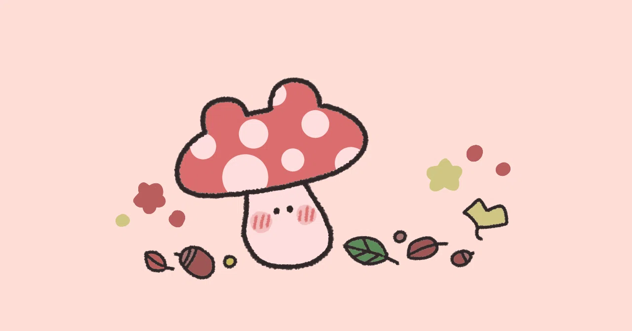 きのこの日常の絵 noteの見出し画像】毎日イラスト「#きのこの日」｜まいぽー