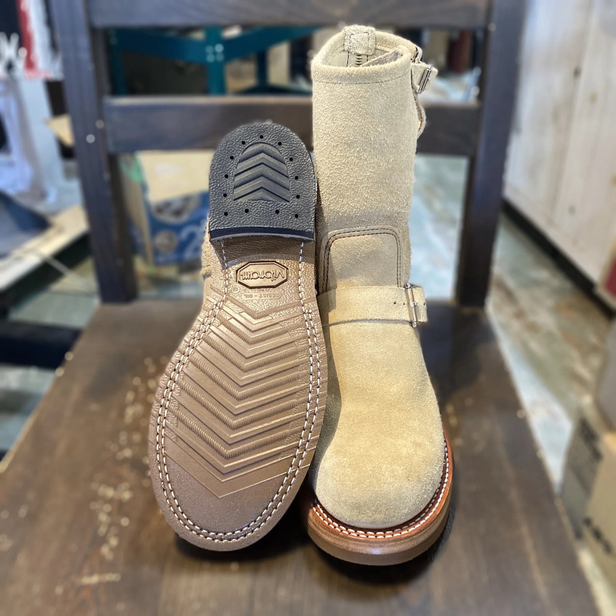 ソールカスタム]REDWING 8268 Engineer Suede 7.5D レッドウィング 