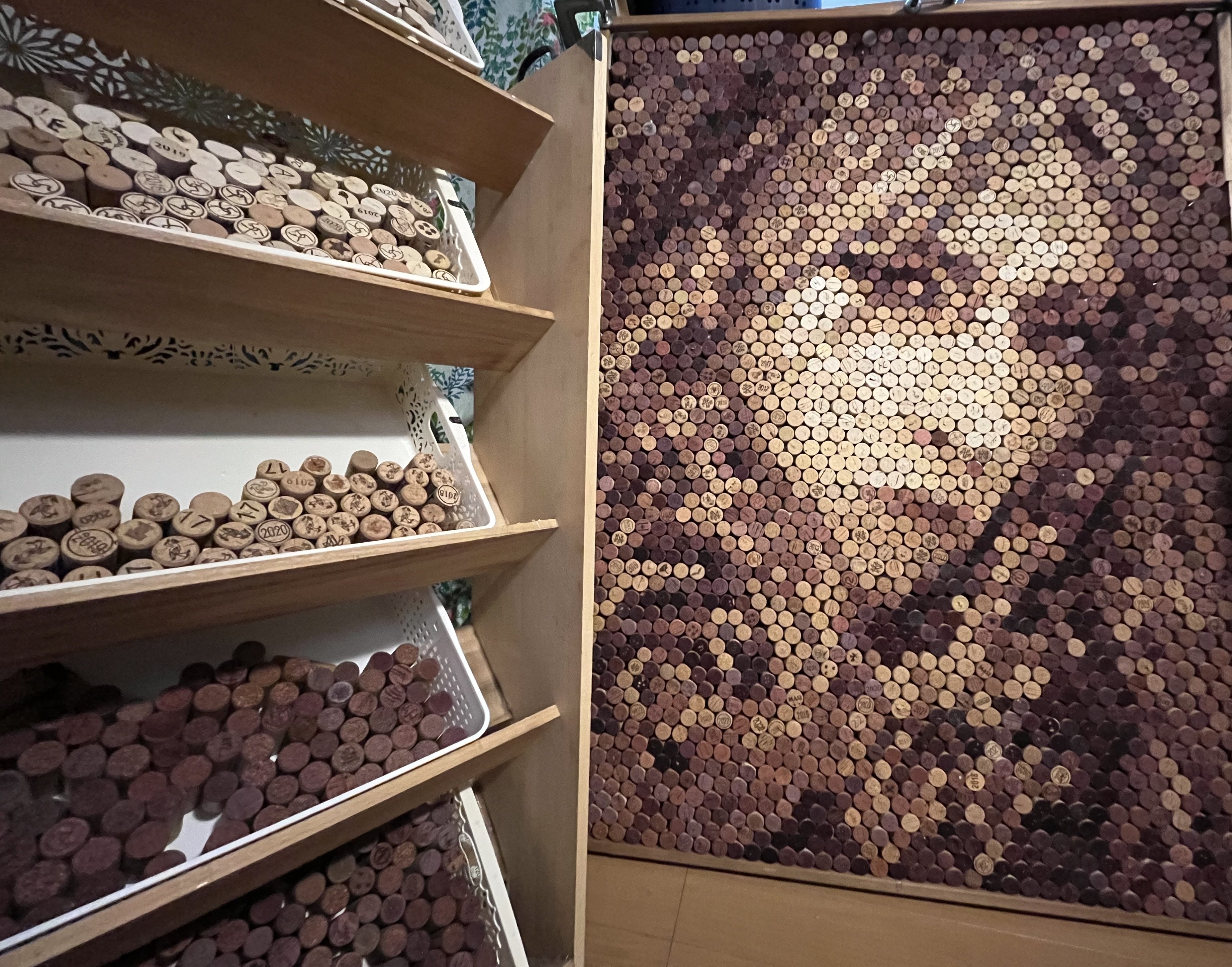 ワイン好きな方に　コルク作り　版画　パリのギャラリーにて購入 ワイン好きな方に コルク作り 版画 パリのギャラリーにて購入