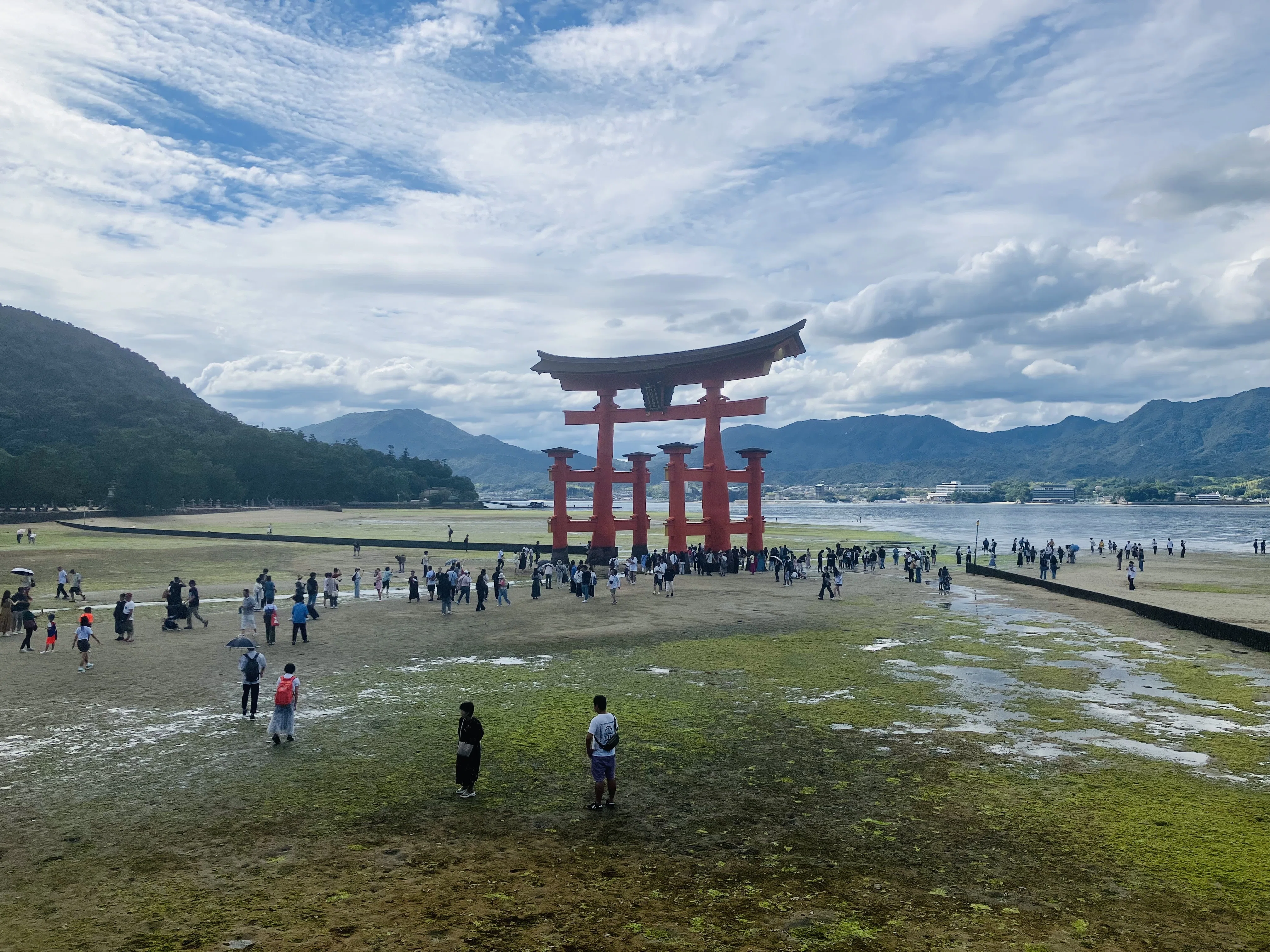 厳島神社の大鳥居の下から瀬戸内海を望む｜広島ひとり旅⑤｜奥田紺 kon