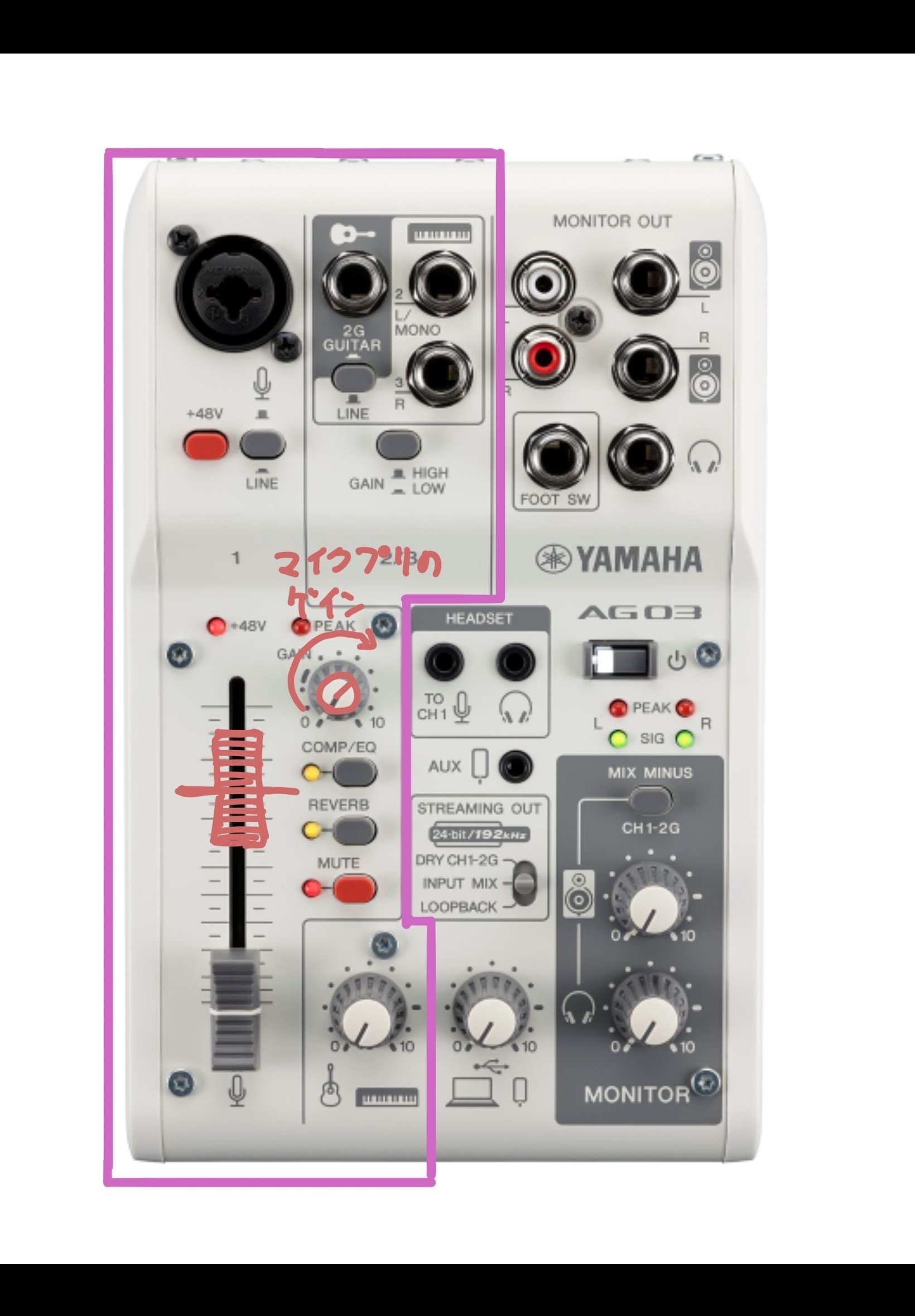 ミキサーの基本!AG03を使いこなそう!|れー ミキサーの基本!AG03を使いこなそう!|れー