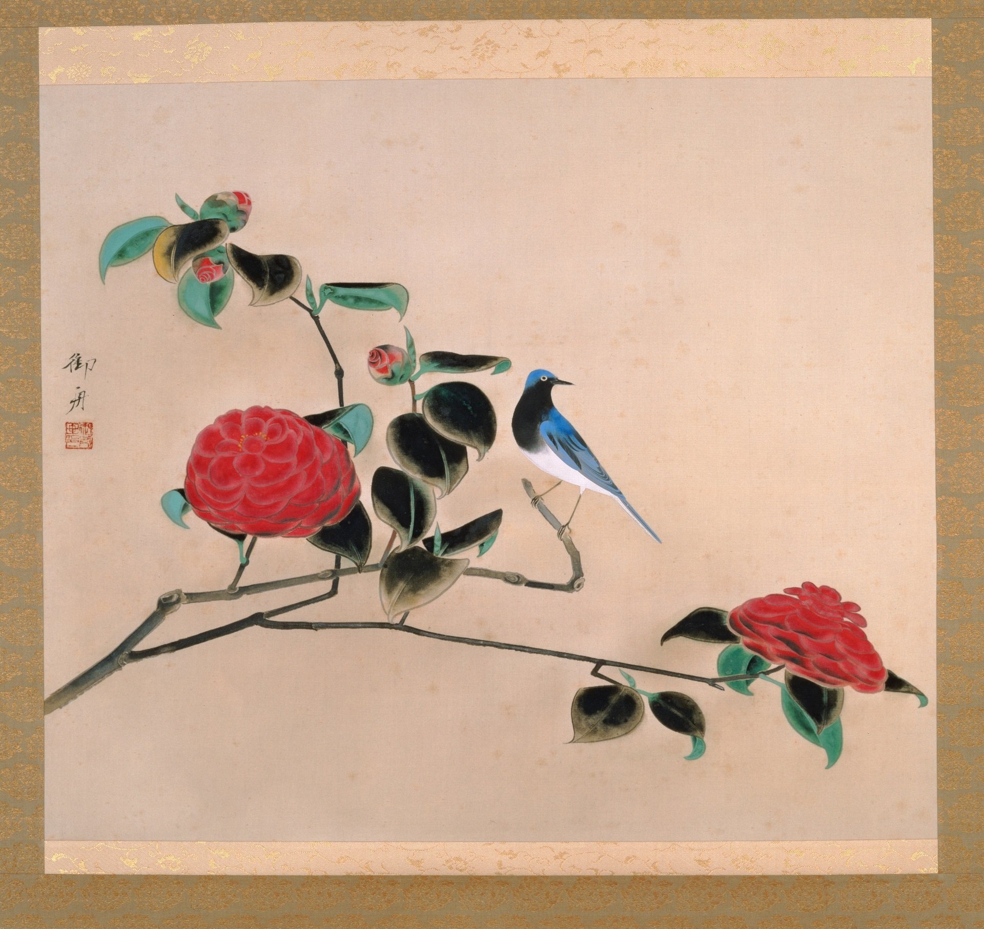 作品一覧】速水御舟《朱華琉璃鳥》｜講談社野間記念館