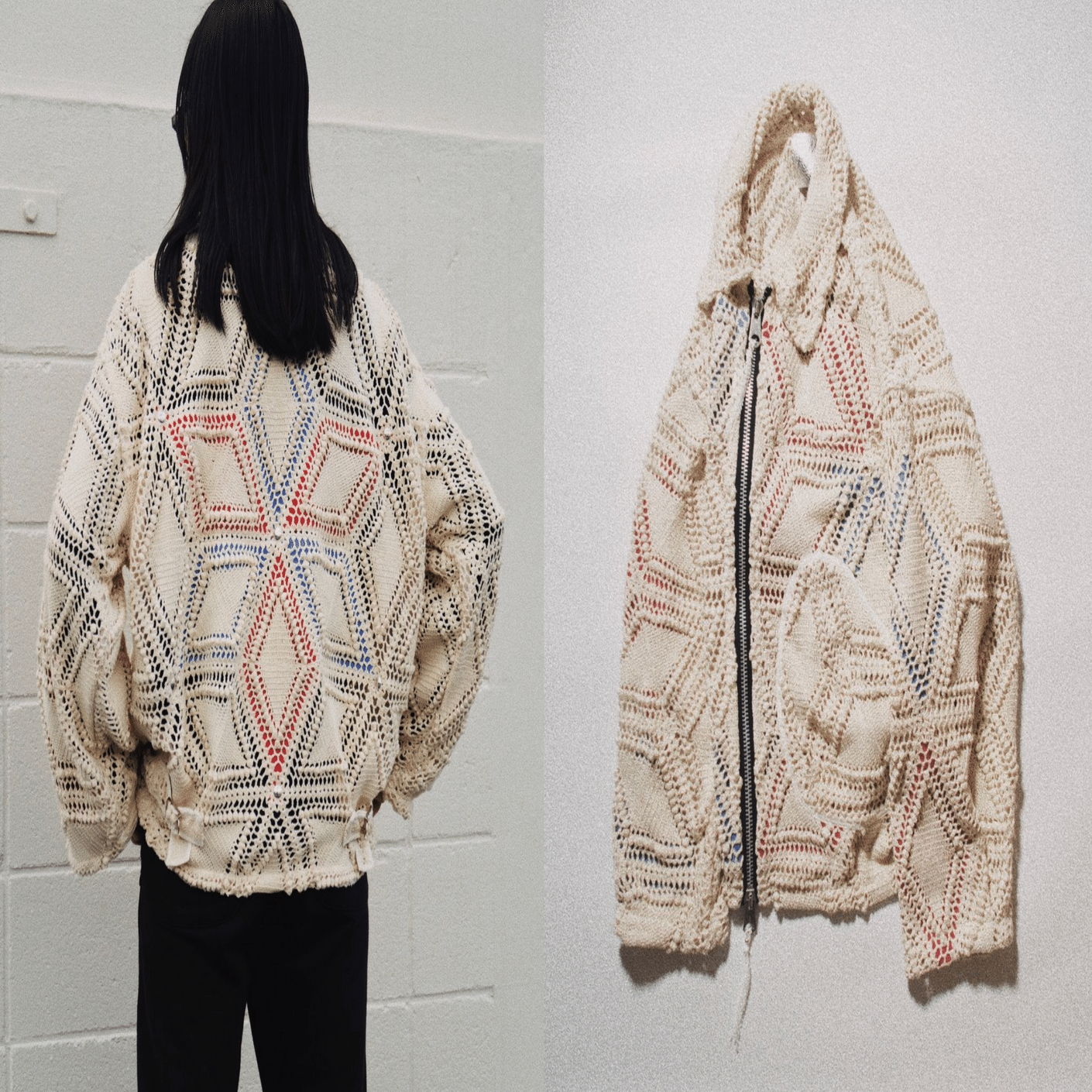 ジャケット・アウター Messy Rooftop Vintage Mohair Blanket JKT ジャケット・アウター Messy Rooftop Vintage Mohair Blanket JKT