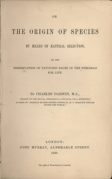 進化論は世界を変えた。1859年のダーウィン『自然選択による種の