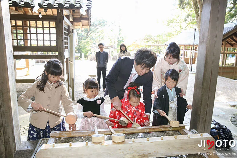 往馬大社で七五三の出張撮影