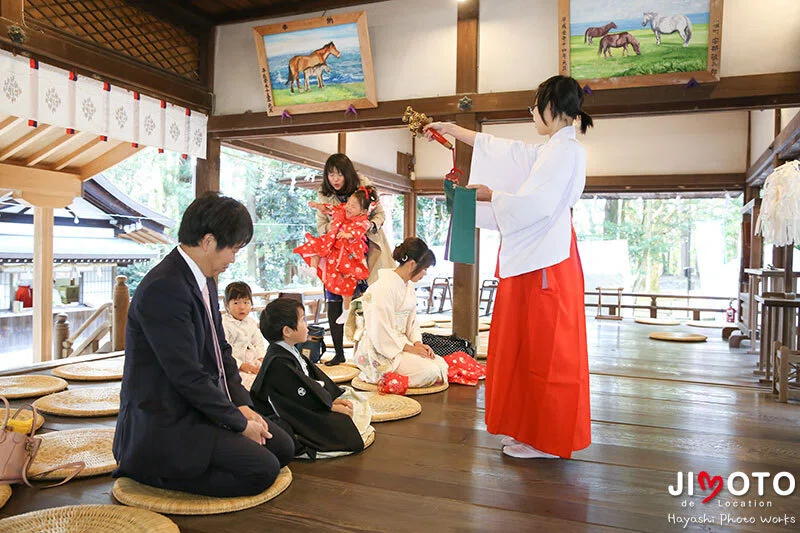 往馬大社で七五三の出張撮影