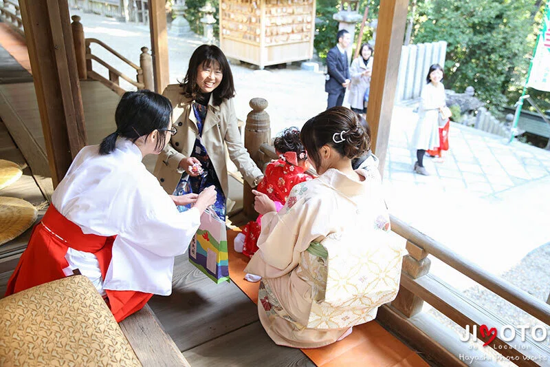 往馬大社で七五三の出張撮影