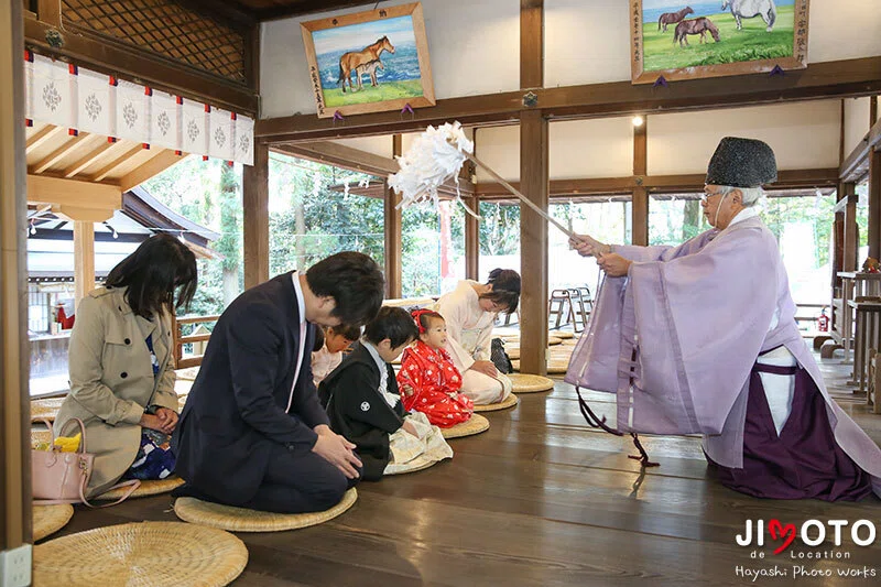 往馬大社で七五三の出張撮影