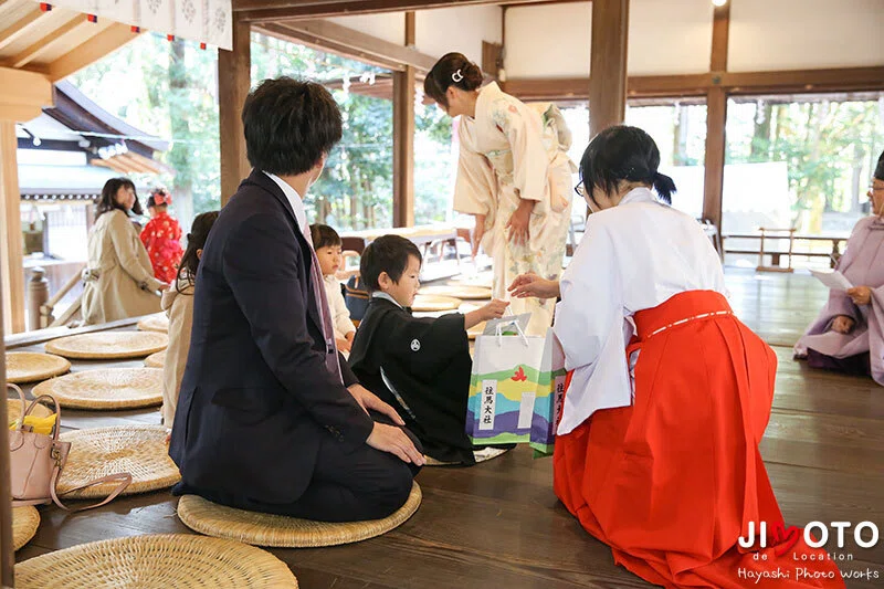 往馬大社で七五三の出張撮影