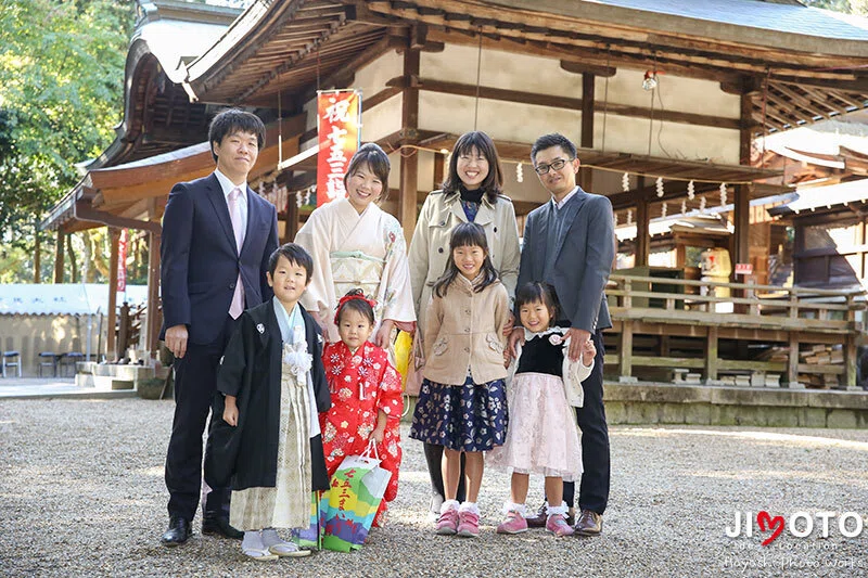 往馬大社で七五三の出張撮影