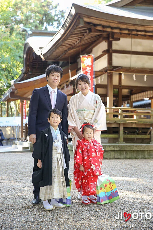 往馬大社で七五三の出張撮影