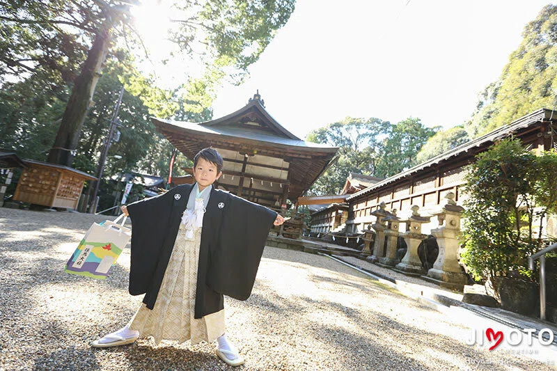 往馬大社で七五三の出張撮影