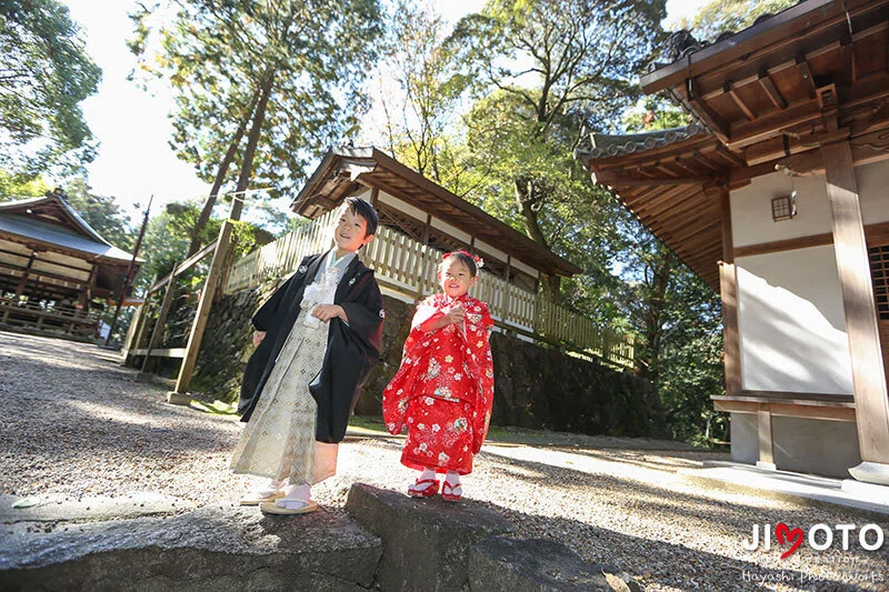 往馬大社で七五三の出張撮影