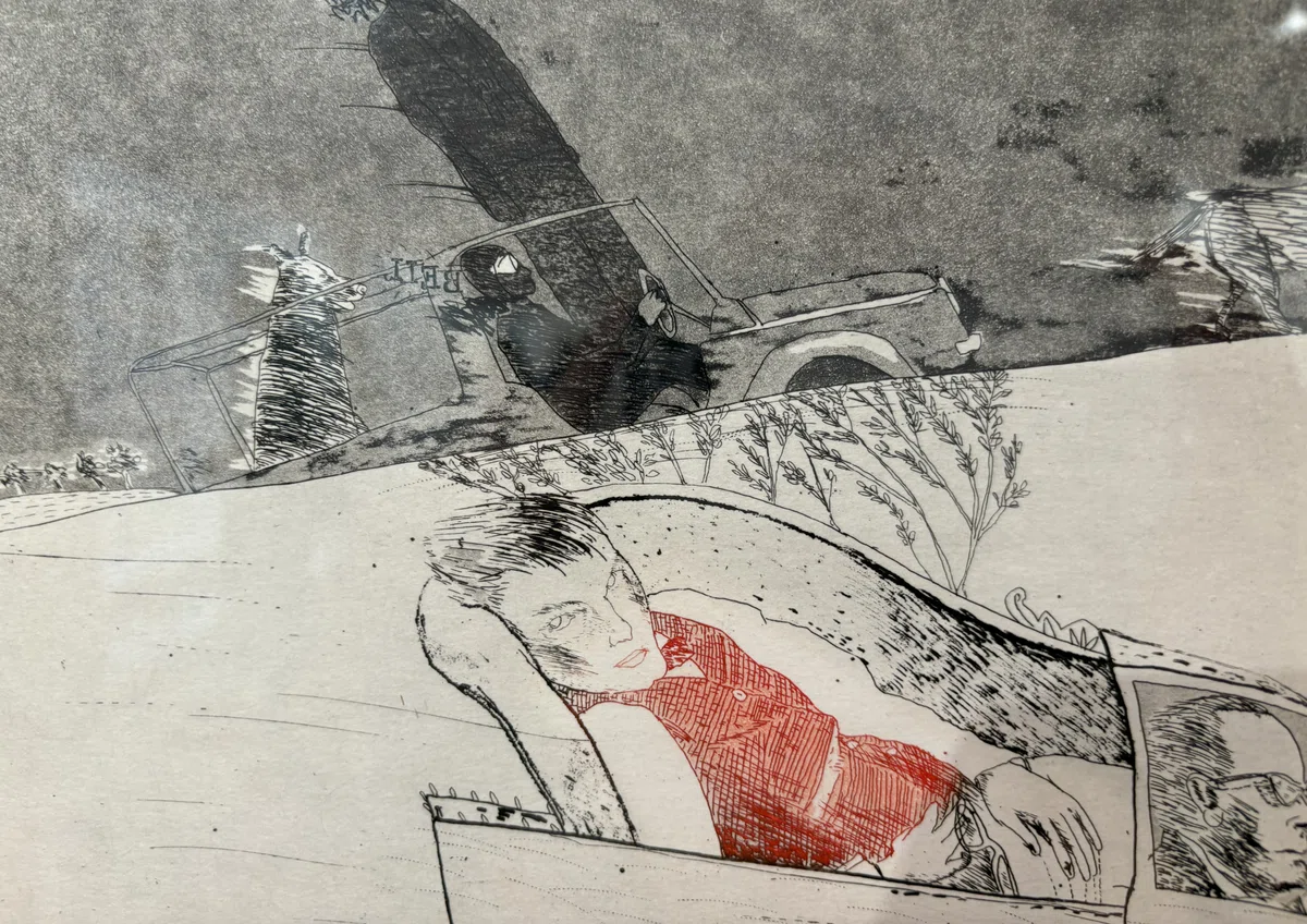 z山本容子さんの手彩色銅版画 「ハムレット―3」（山本容子さん 