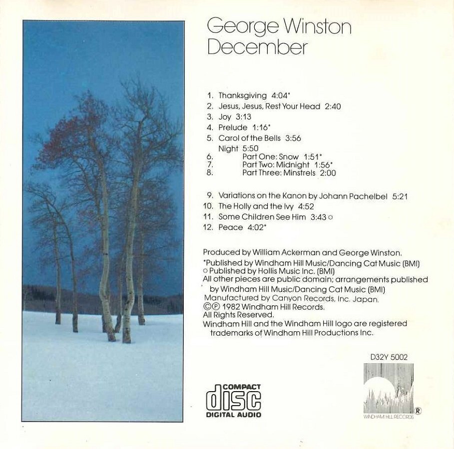 秋が深まると】George Winston ／ DECEMBER【聴きたくなる