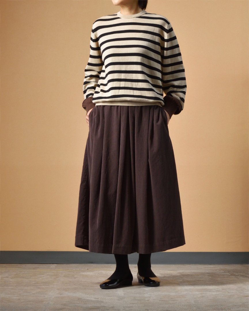 atelier naruse アトリエナルセ コットンウールボーダーニット