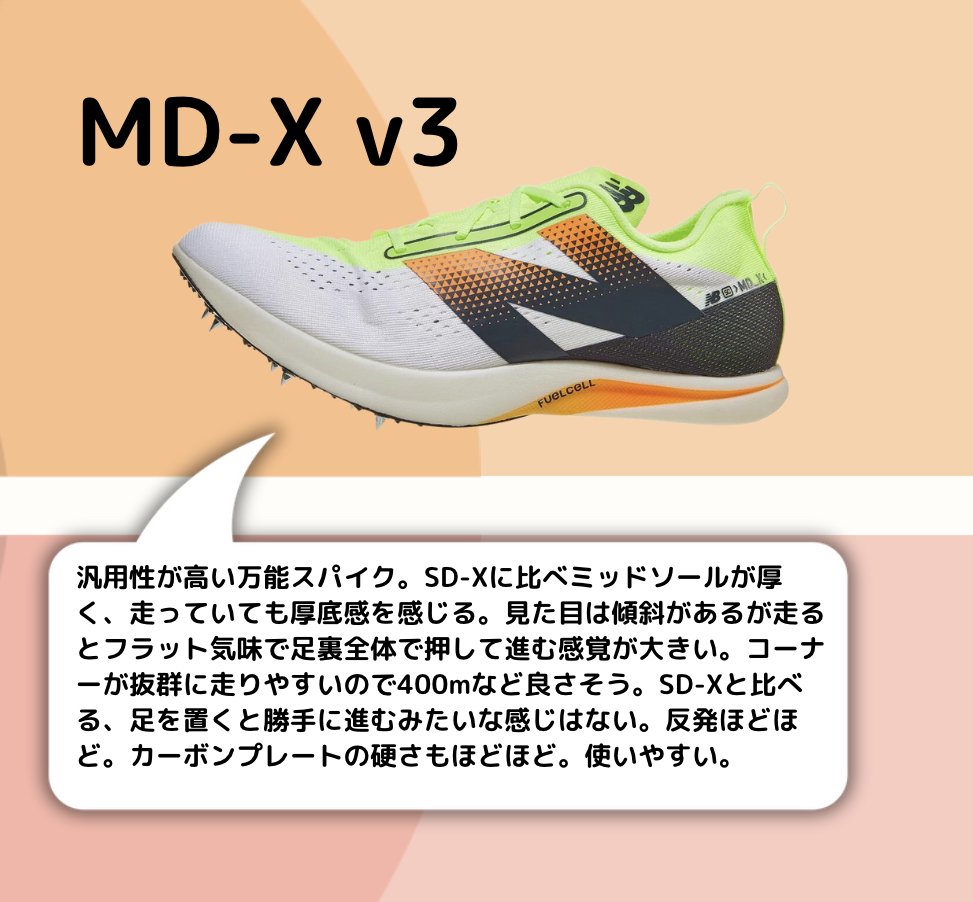 NewBalance MD-X v3 スプリンター目線レビュー|ふかしん ー 32歳 NewBalance MD-X v3 スプリンター目線レビュー|ふかしん ー 32歳