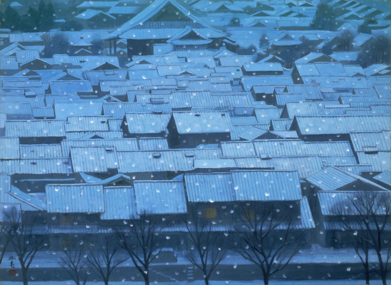 東山魁夷、ウプサラ風景、希少画集画、新品額付、状態良好 東山魁夷、森の静寂、希少画集より、新品額装付、iafa （東山魁