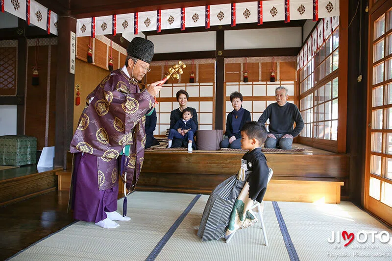 都留弥神社で七五三出張撮影