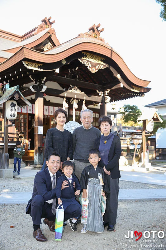 都留弥神社で七五三出張撮影