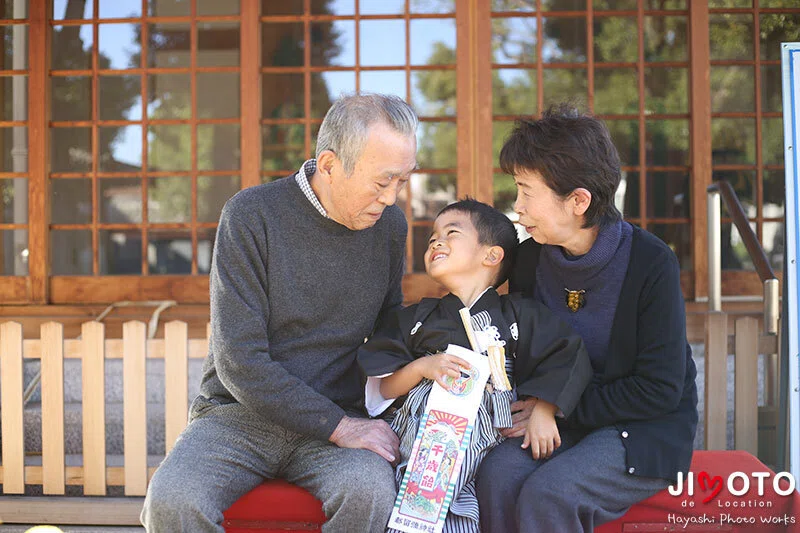 都留弥神社で七五三出張撮影