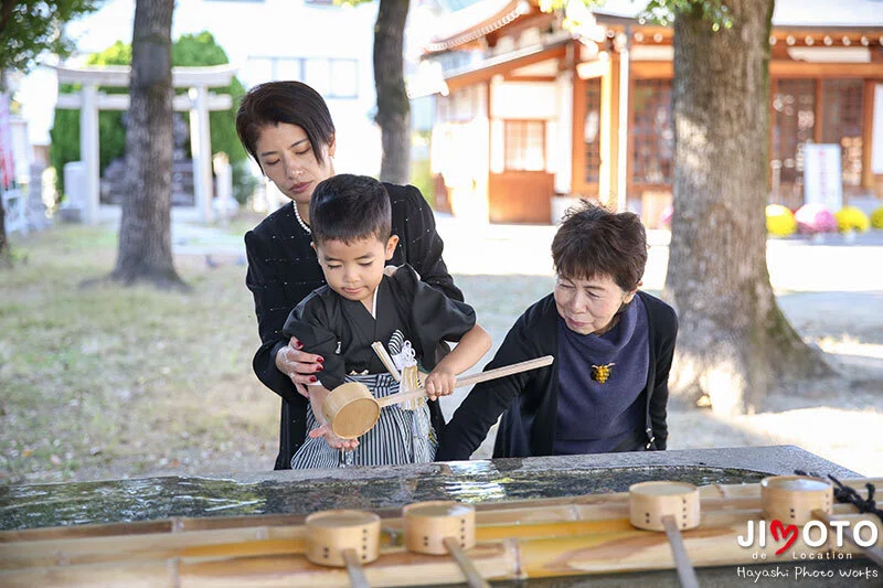 都留弥神社で七五三出張撮影
