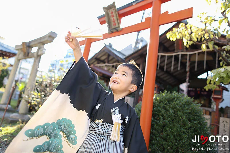 都留弥神社で七五三出張撮影