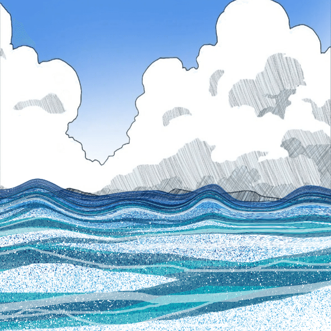 🌊海の波の絵を少し、会得してみた。｜OSAKA