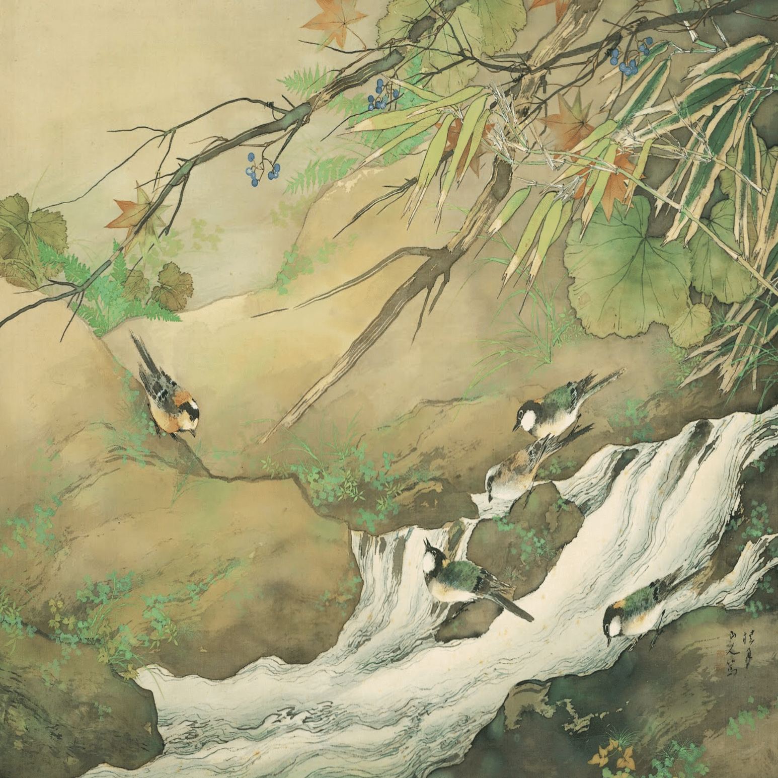 松林桂月】 日本画 「石の時間」 査定 買取 致します。｜井浦歳和