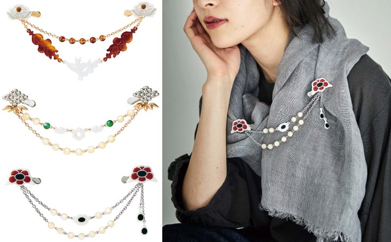 アクセサリー godu 貴方のコーデを至宝が彩る。正倉院宝物イメージクリップアクセサリー